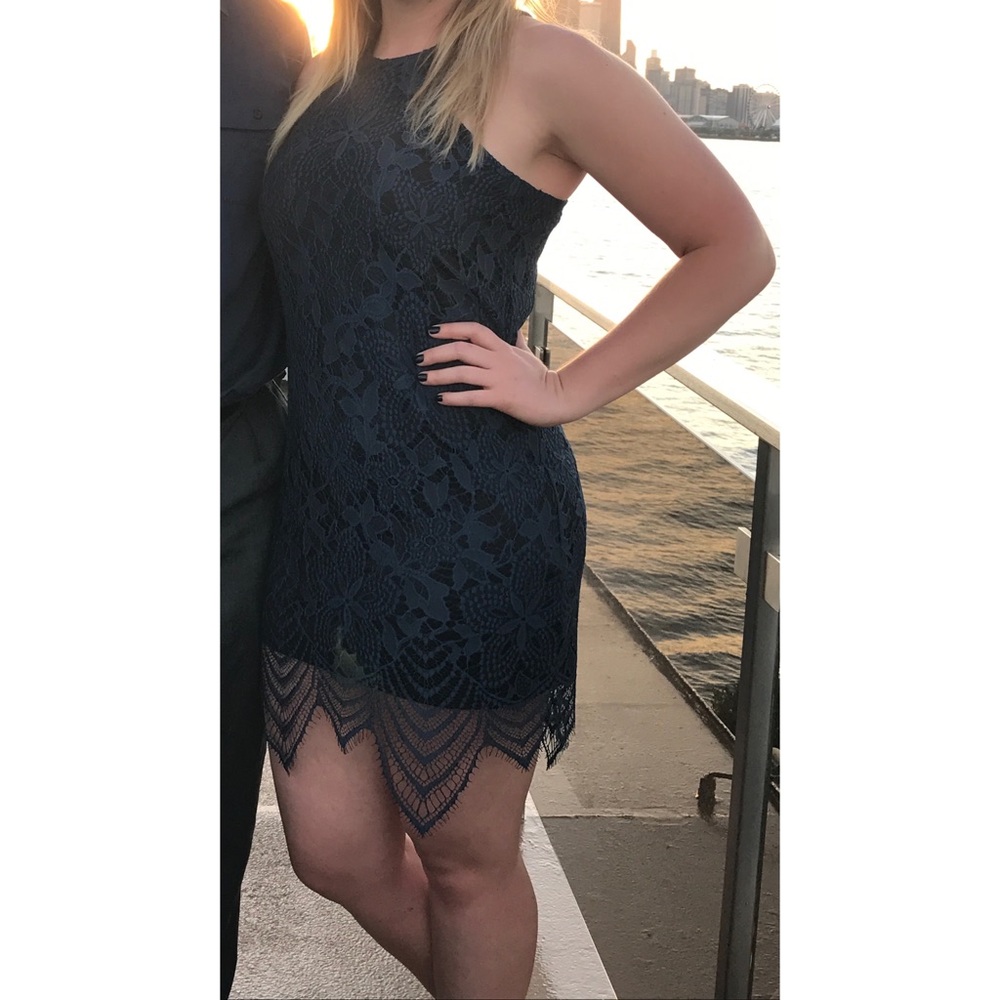 Lace Overlay Dress
